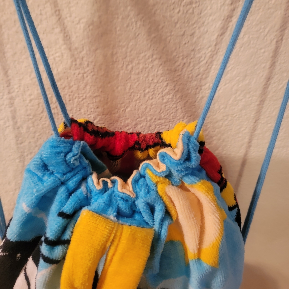 Disney Blue, Yellow & Red Mickey & Minnie TOWEL Drawstring Bag - Picture 3 of 8